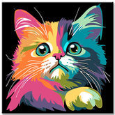 Painting by Numbers Colorful Cat Art